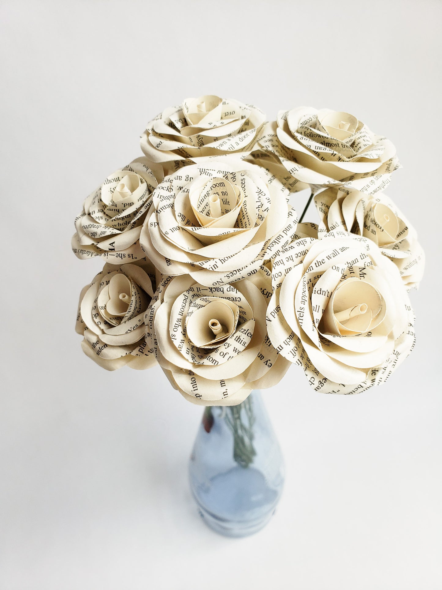 book page paper rose flower bouquet - Novel Blossoms Co