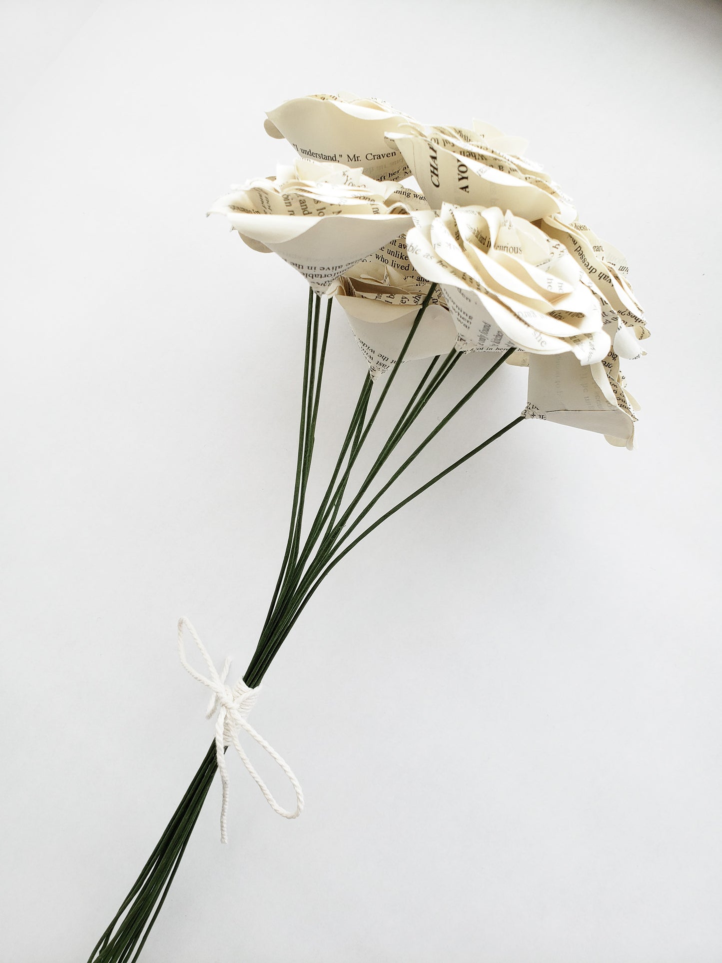 book page paper rose flower bouquet - Novel Blossoms Co