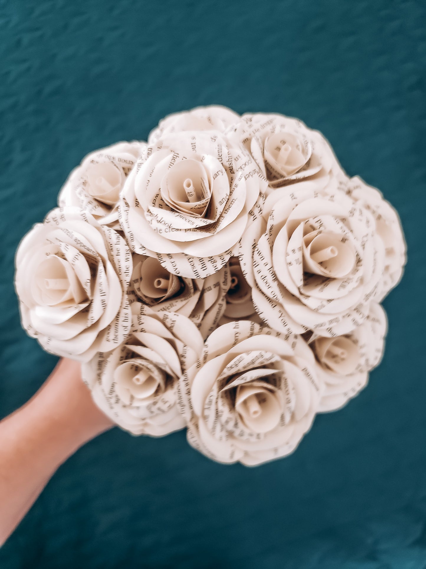 book page paper rose flower bouquet - Novel Blossoms Co