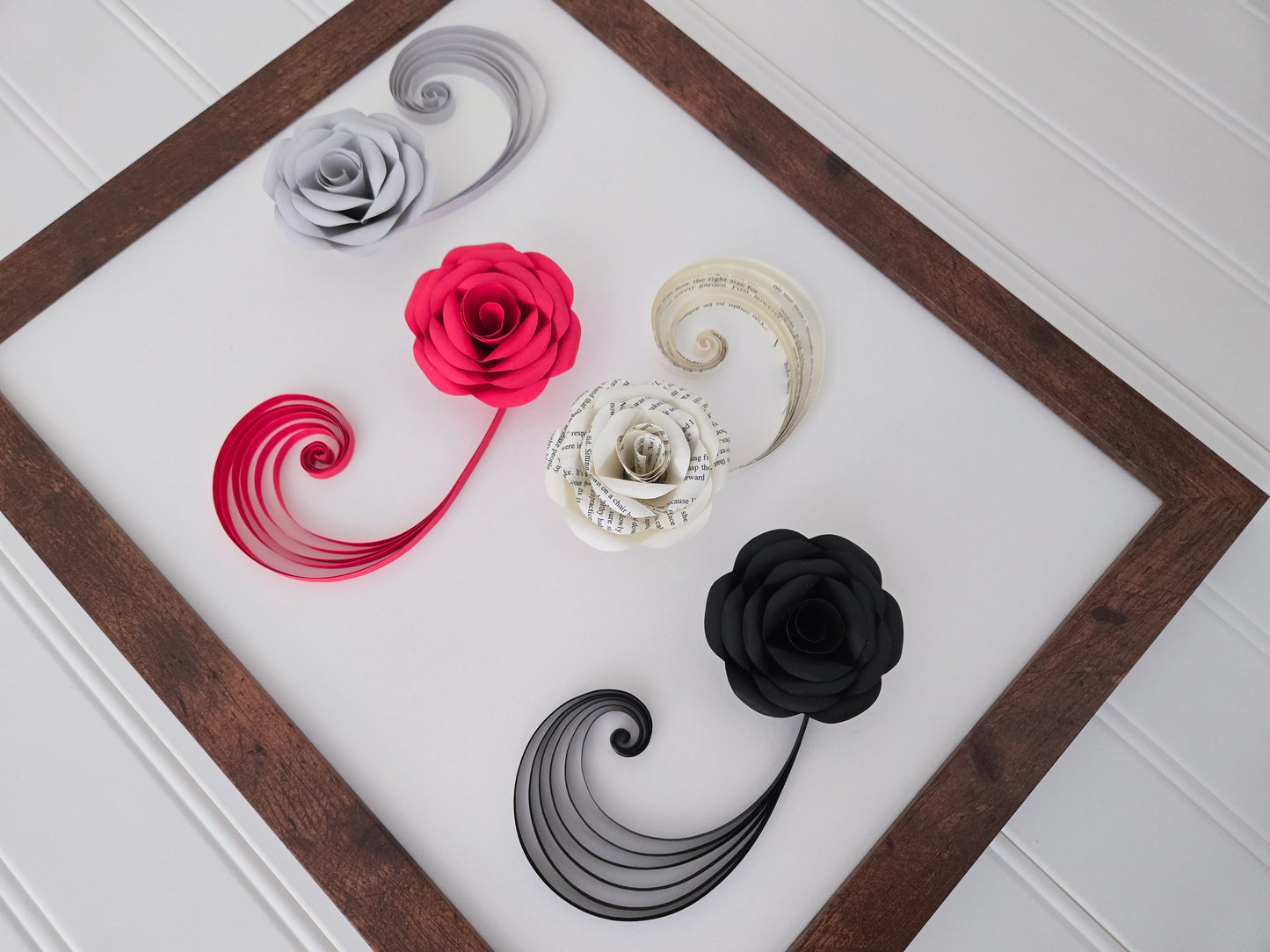 Large Framed Paper Flower Art - 4 Londons Design