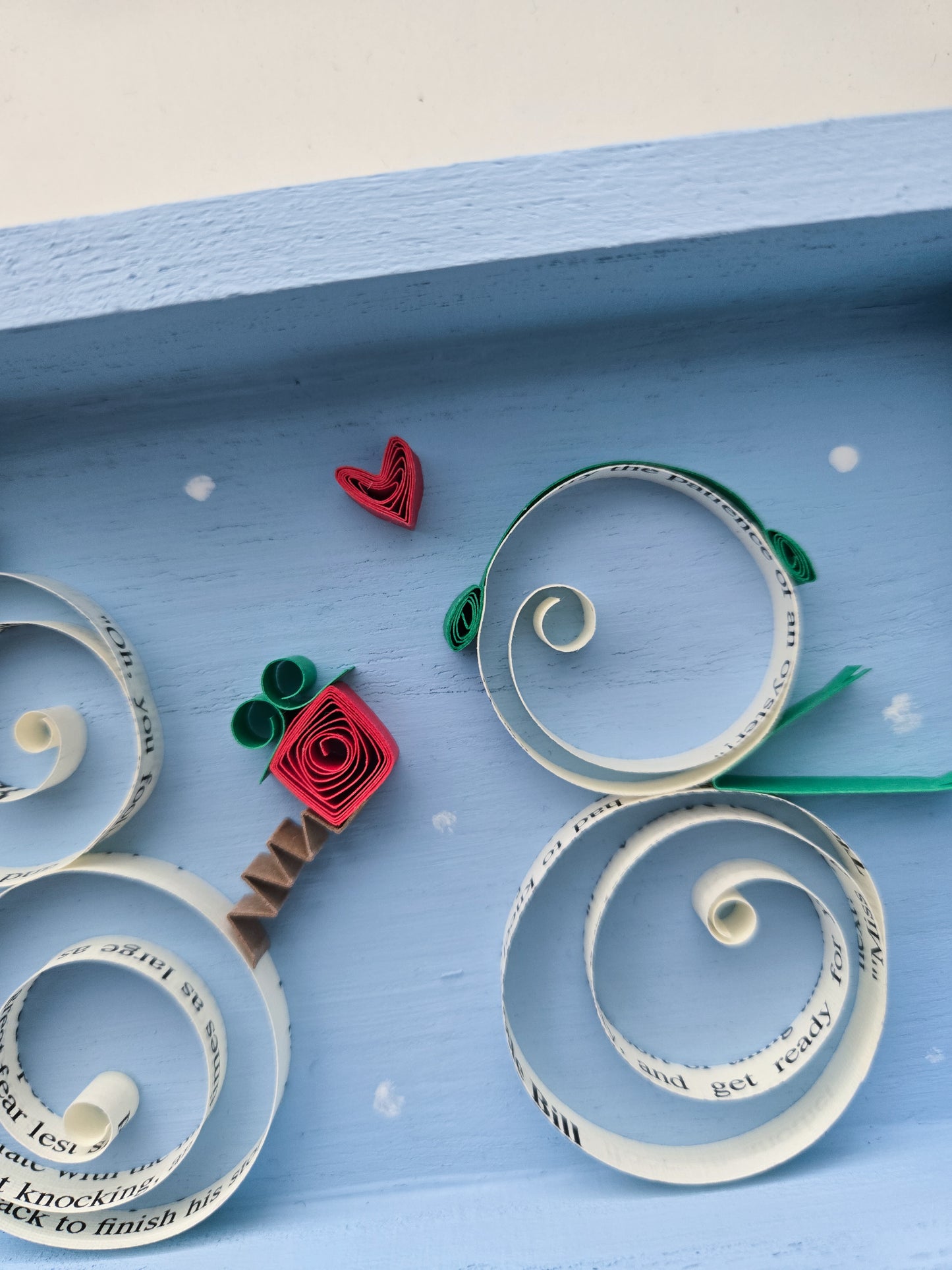 Small Art Piece - Book Page Snowman