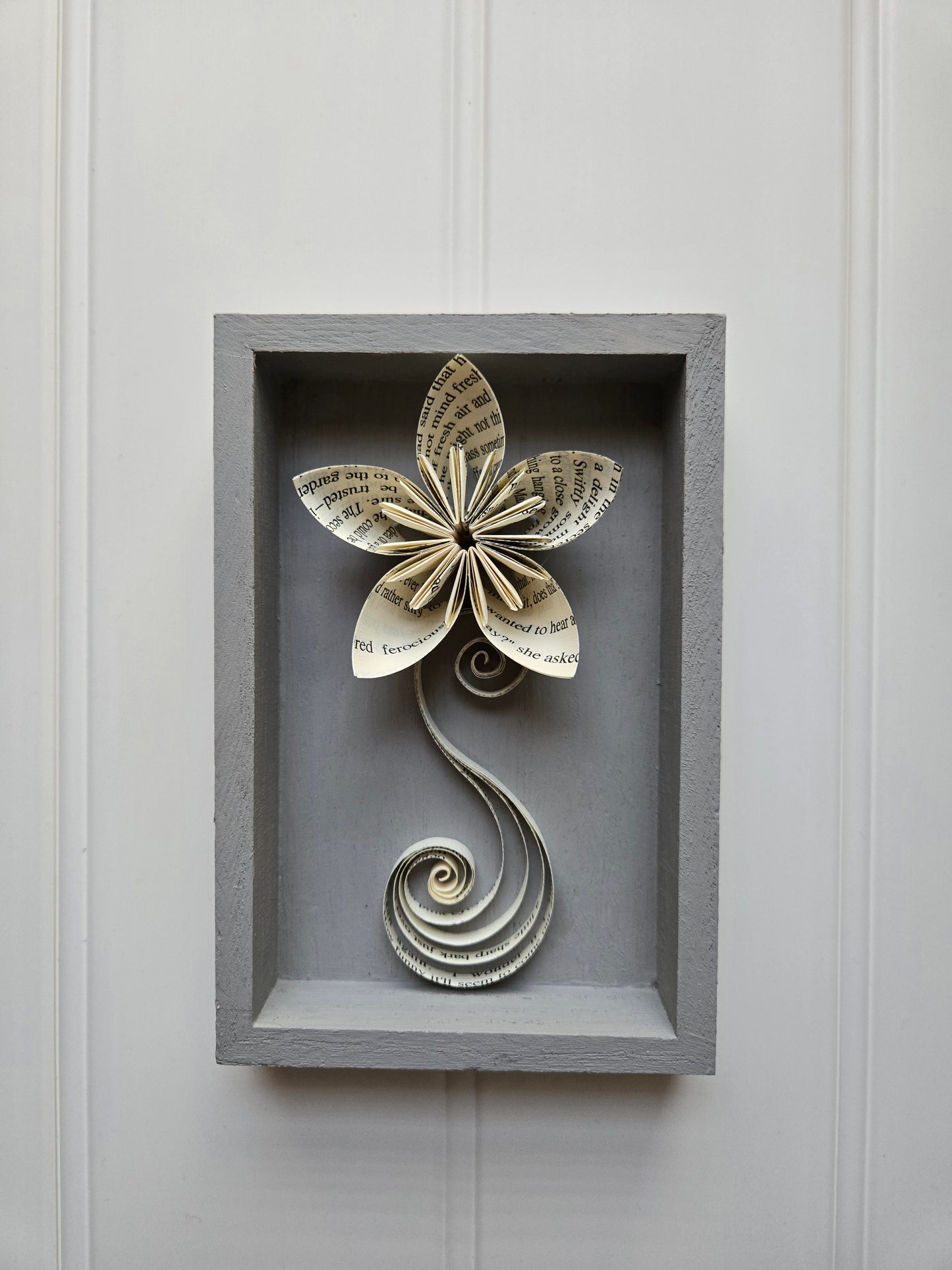 Small Framed Paper Flower Art - Starflower