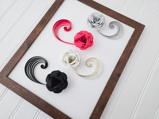 Large Framed Paper Flower Art - 4 Londons Design