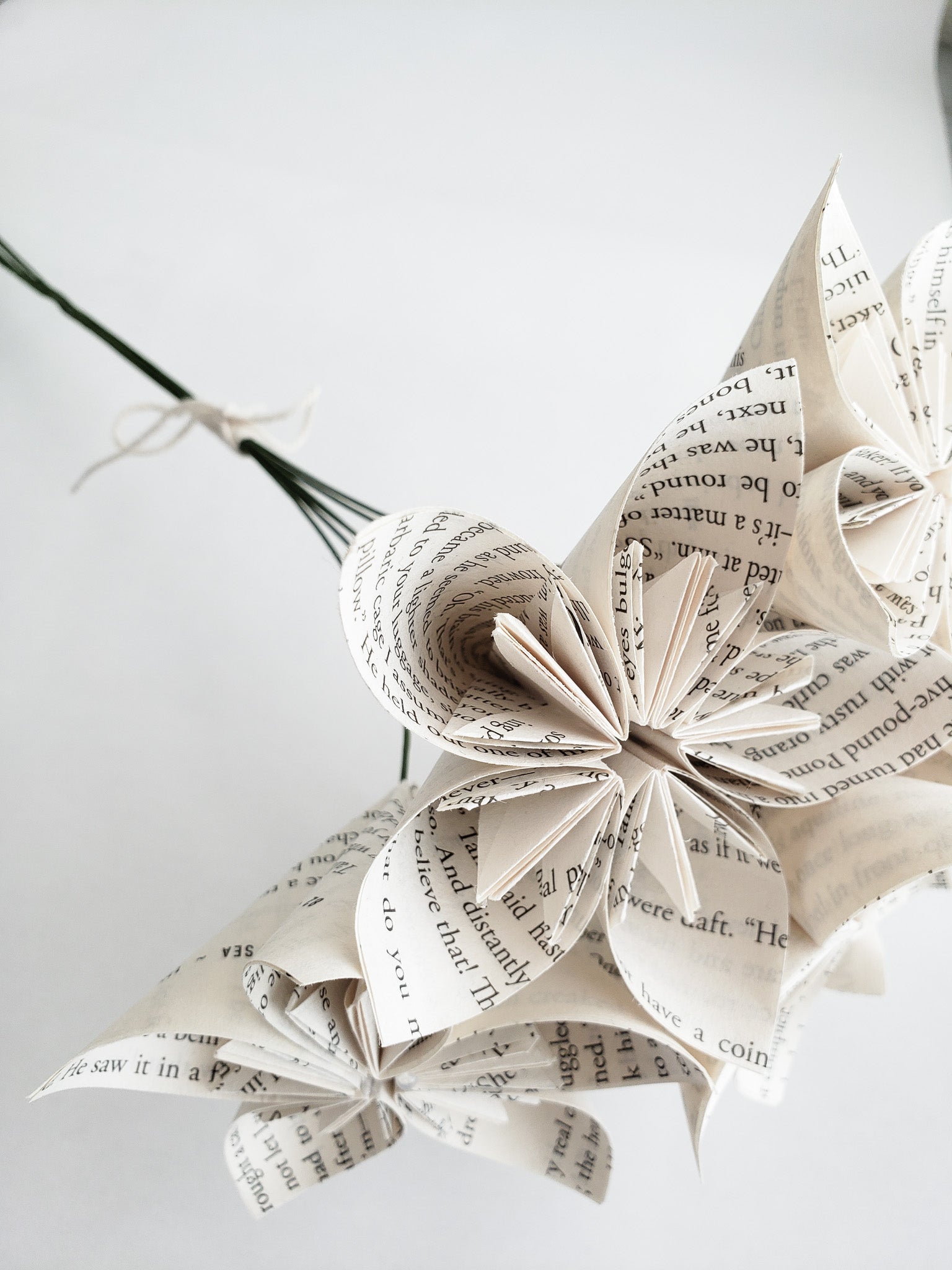 Book Page Paper Flower Bouquet - Starflowers – Novel Blossoms Co