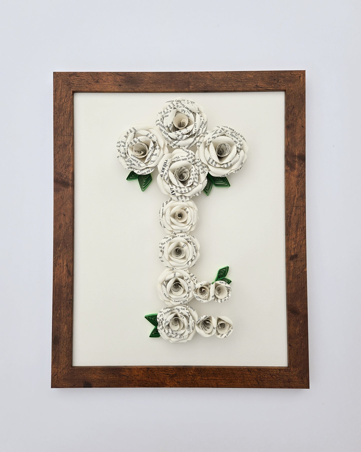 Large Framed Paper Flower Art - Key Design