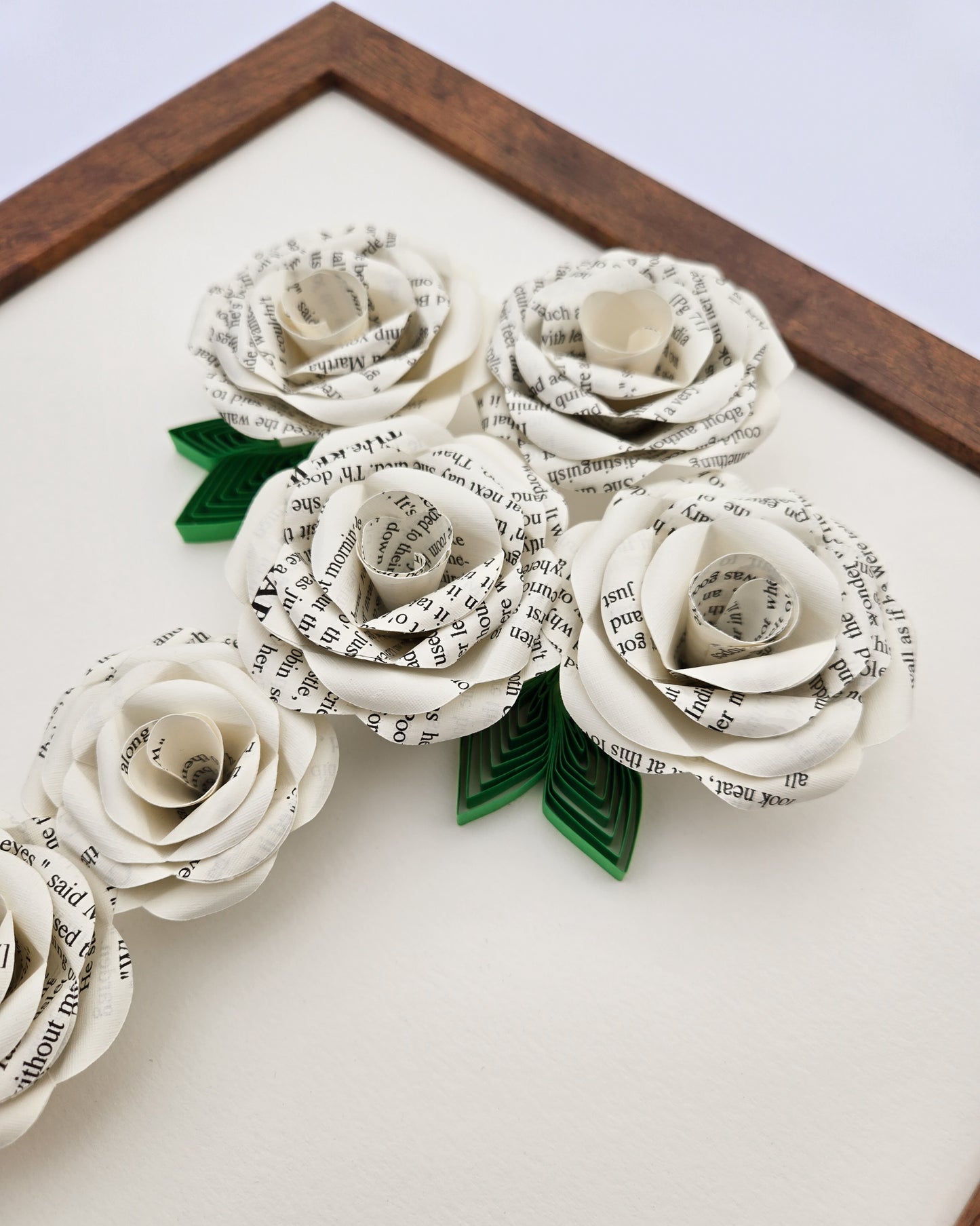 Large Framed Paper Flower Art - Key Design