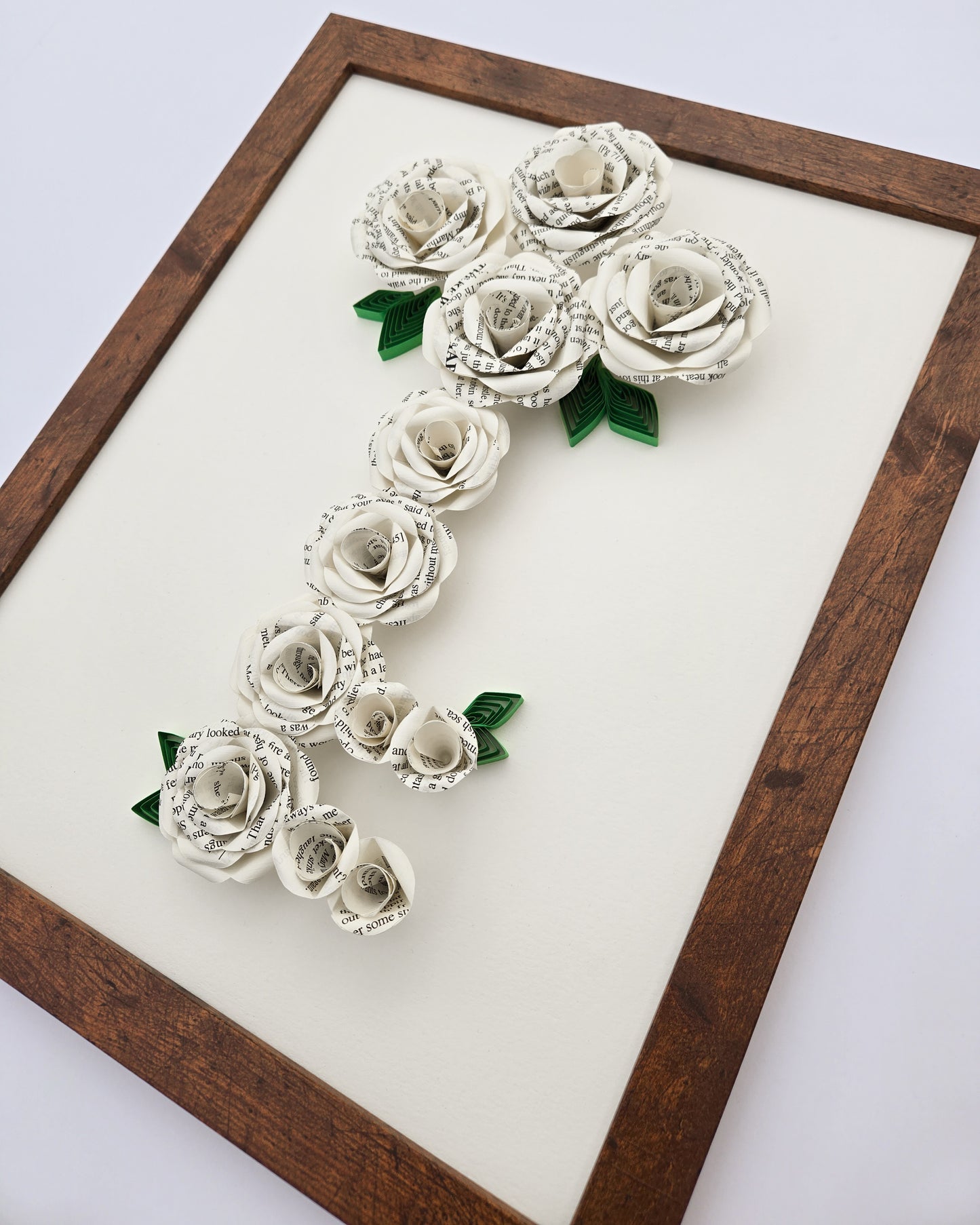 Large Framed Paper Flower Art - Key Design