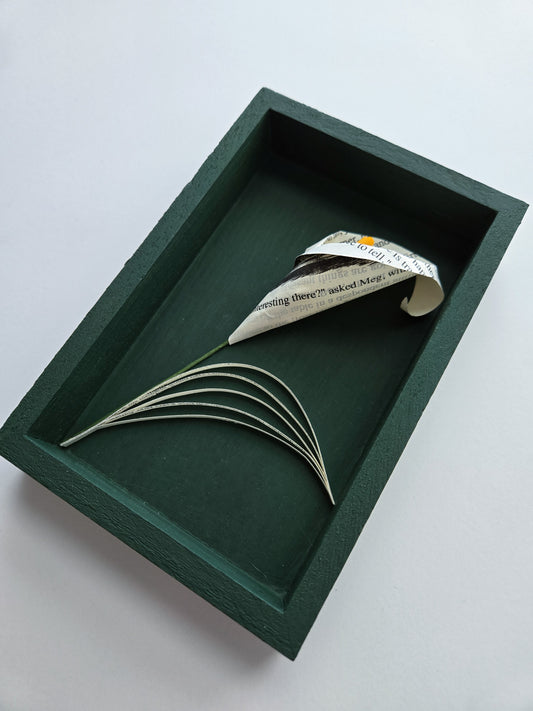 Small Framed Paper Flower Art - Calla Lily