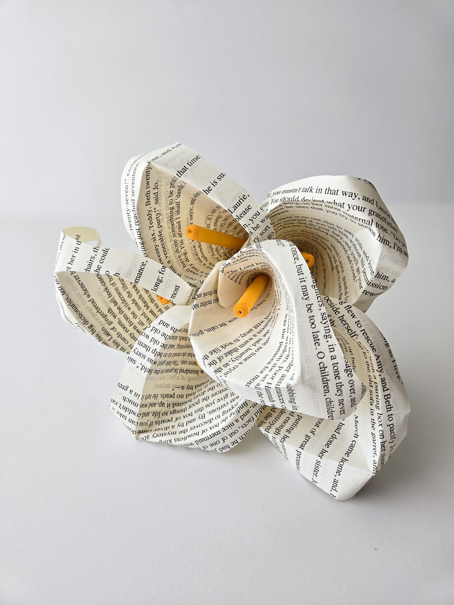 Book Page Paper Flower Bouquet - Calla Lily