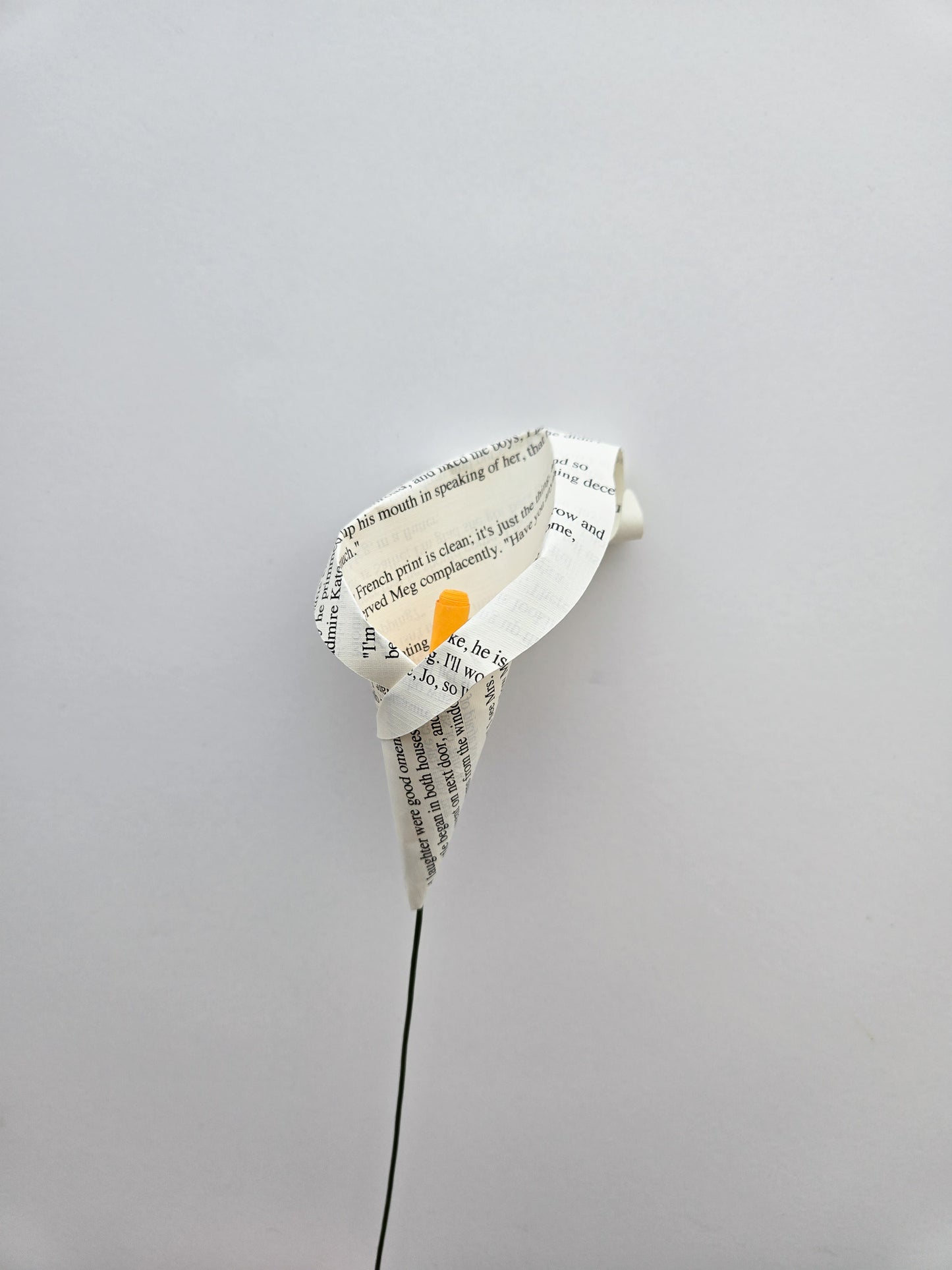 Book Page Paper Flower Bouquet - Calla Lily