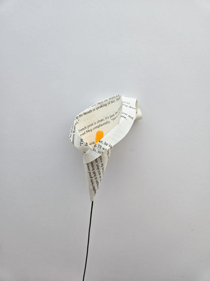 Book Page Paper Flower Bouquet - Calla Lily