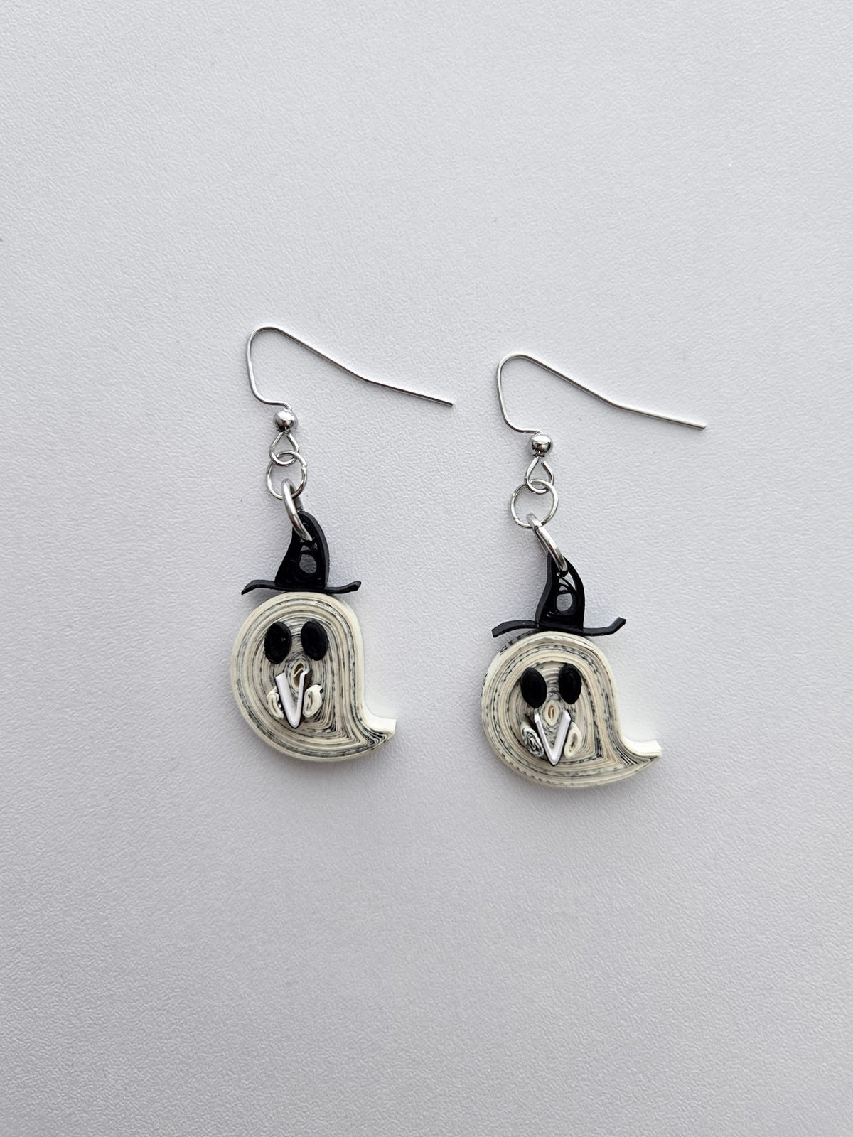 Ghost Bookish Earrings, Book Page Paper Art Jewelry, Fall Halloween Book Lover Gift, Lightweight Dangle Earrings (Copy)