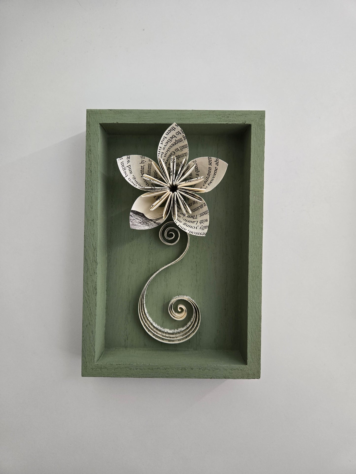 Small Framed Paper Flower Art - Starflower