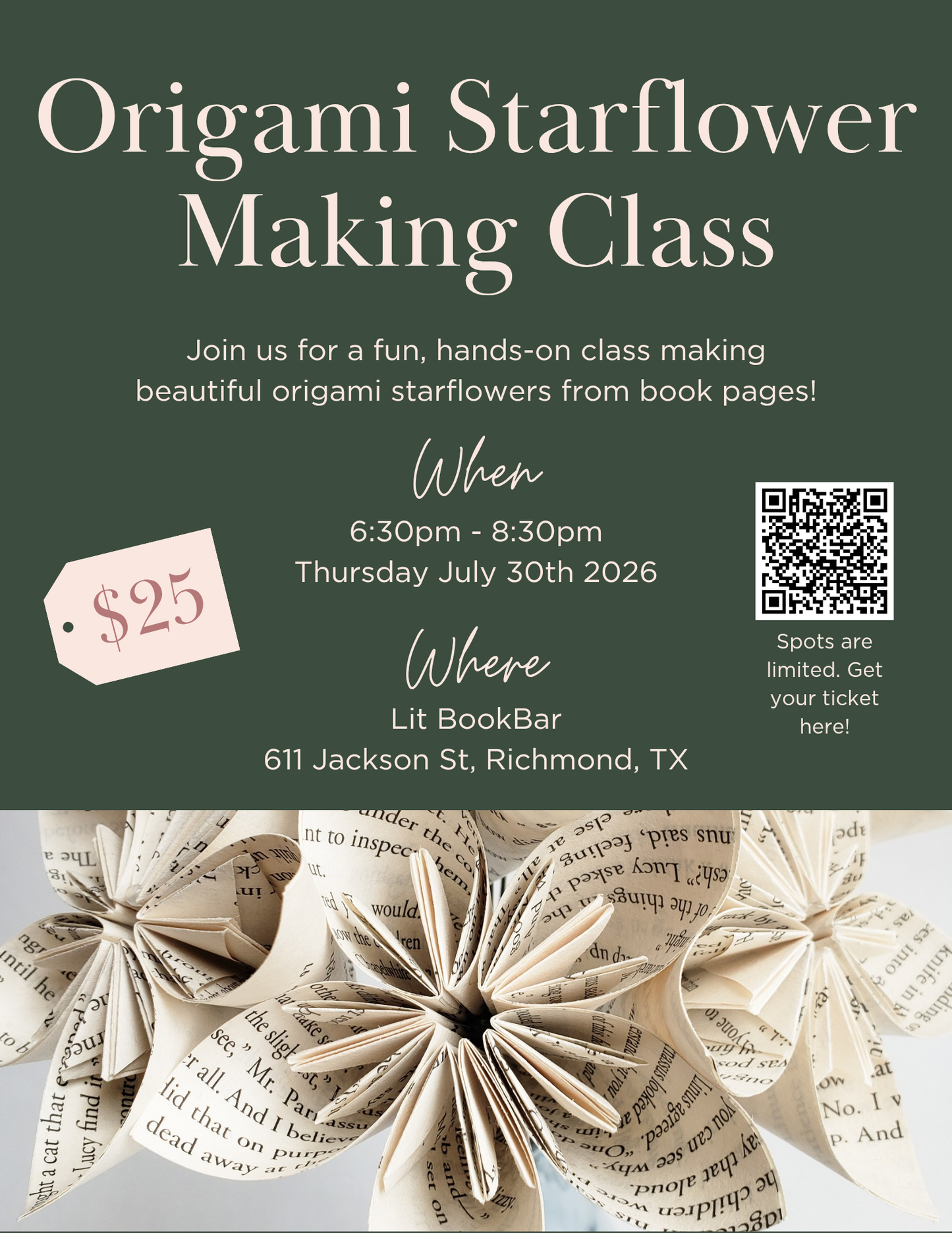 Origami Starflower Making Class